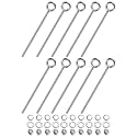 M METERXITY 10-Sets Stainless Eyebolt M8x200mm Shoulder Lifting Eye Bolt with Nuts Washers Male Screw Thread Ring Shoulder Eye Bolts Length 7.87 Inch for Suspending/Fastening