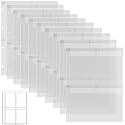 10 Sheet Binder Pockets Inserts with Four pockets A4 Size 4 Hole Binder Folder for Dies and Stamps Storage,Waterproof PVC Clear Bags Protectors for Cutting Dies Stencil Album Stamp Crafts Storage