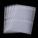 10 Sheet Binder Pockets Inserts with four pockets A5 Size 6 Hole Binder Folder for Dies and Stamps Storage,Waterproof PVC Clear Bags Protectors for Cutting Dies Stencil Album Stamp Crafts