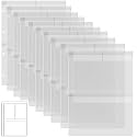 10 Sheet Binder Pockets Inserts with Tree pockets A4 Size 4 Hole Binder Folder for Dies and Stamps Storage,Waterproof PVC Clear Bags Protectors for Cutting Dies Stencil Album Stamp Crafts Storage