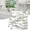 10 Sheets Thick Peel and Stick Kitchen Backsplash Tiles