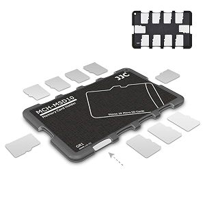 jjc 10 slots micro sd card case holder storage organizer ultra slim credit card size lightweight portable tf msd memory card storage
