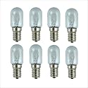 10 Watt E-14 Bulbs- Pack of 8 | Long Lasting Incandescent Salt Lamp Bulb | Himalayan Salt Lamp Bulbs