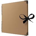 10 x 10 Inches Scrapbook Album For 4 x 6, 8 x 10 Pictures, 70 Pages, Brown