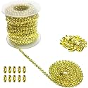 30 Feet 3.2mm Beaded Ball Chain, Ceiling Fan Pull Chain Extension