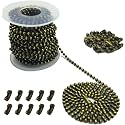 30 Feet 3.2mm Beaded Ball Chain, Ceiling Fan Pull Chain Extension