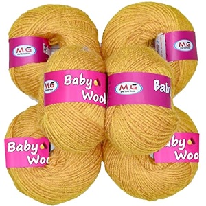 100 acrylic wool mustard 8 pc baby wool wool ball hand knitting woolart craft soft fingering crochet hook yarn needle knitting yarn threa j klf