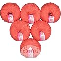 100% Acrylic Wool Salmon (8 pc) Baby Wool Wool Ball Hand Knitting Wool/Art Craft Soft Fingering Crochet Hook Yarn, Needle Knitting Yarn Threa BA