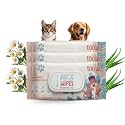 Dog Wipes for Paws &amp; Butt, 300 Count, Cat Wipes for Cleaning Fur &amp; Butt | Extra Large Thick Pet Cleaning Wipes for Dogs &amp; Cats | Hypoallergenic, Unscented Grooming Body &amp; Ears, (3×100)