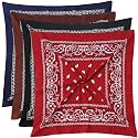 Mochabao 100% Cotton 27" x 27" Large Bandanas for Men &amp; Women, Multi-Purpose Bandana Headbands, Square Head Scarf