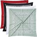 Mochabao 100% Cotton 27" x 27" Large Bandanas for Men & Women, Multi-Purpose Bandana Headbands, Square Head Scarf
