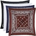 Mochabao 100% Cotton 27" x 27" Large Bandanas for Men &amp; Women, Multi-Purpose Bandana Headbands, Square Head Scarf