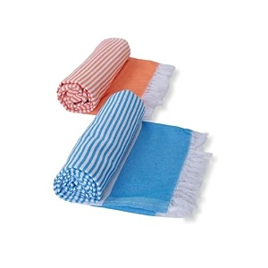 100 cotton bath towel 75150 cm - large size lightweight ultra absorbent amp quick-dry skin-friendly  towels for men and women travel  pack of 2 blue orange