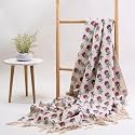 100 Cotton Hand Block Printed Throw Blanket