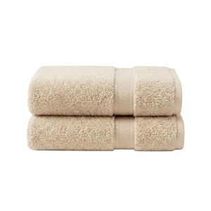 100 cotton handloom hand towel  pack of 2  ivory beige  high gsm  soft amp highly absorbent  quick dry woven cotton  skin friendly  bathroom kitchen gym amp travel