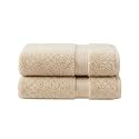 100% Cotton Handloom Hand Towel | Pack of 2 | Ivory Beige | High GSM | Soft &amp; Highly Absorbent | Quick Dry Woven Cotton | Skin Friendly | Bathroom, Kitchen, Gym &amp; Travel