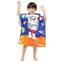 Gealaek 100% Cotton Hooded Towel for Toddlers 2-6 Years Boys Girls Kids Bath Pool Beach Towel Soft Absorbent Beach Poncho Little Astronaut