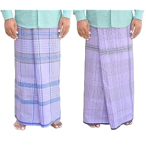 100 cotton lungi stitched lingi size 2 mtrs