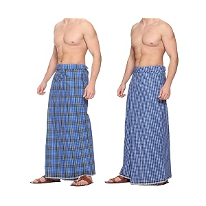 100 cotton lungi stitched lingi size 2 mtrs