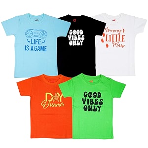 100 Cotton Printed Half Sleeve T-Shirts for