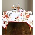 Dining Table Cover 6 Seater, 60 Inches X 90 Inches Cotton Table Cloth for 6 Seater Dining Table,Magenta with Piping,Rectangular