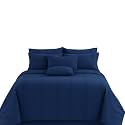 100% Cotton UK Super Single - 55x84 Duvet Cover | Quilt Cover | Razai Cover | Comforter Cover Set, 3 PCs Duvet Set | rajai Set (1 Button Closure Duvet Cover + 2 Pillow case) - Mid Blue