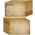 100 Count Recipe Cards, Recipe Cards 4x6 Inch, 4x6 Double Sided Notecards, Blank Recipe Cards for Bridal Showers and Wedding, Christmas Gifts