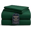 100% Egyptian Cotton Sheets Full Size Bed, 4 Pc, Emerald Green Full Sheets