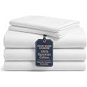 100% Egyptian Cotton Split King Sheets Sets for Adjustable Bed,Bright White