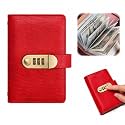 100 Envelope Challenge Binder with Lock, A6 Savings Book (Red)