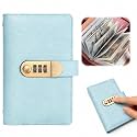 100 Envelope Challenge Binder with Lock, A6 Savings Book (Blue)