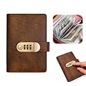 100 Envelope Challenge Binder with Lock, A6 Savings Book (Coffee)