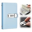 100 Envelope Savings Challenge Book, Cash Envelope Binder, 50 Pages (Blue)