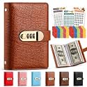 100 Envelope Savings Challenge Book, Money Saving Book Binder with Password Lock, Lockable Savings Notebook for Cash Budgeting, Personal Finance Planner for Adults, Build Saving Habits Reach Goal
