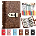 100 Envelope Savings Challenge Book, Money Saving Book Binder with Password Lock, Lockable Savings Notebook for Cash Budgeting, Personal Finance Planner for Adults, Build Saving Habits Reach Goal