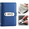 100 Envelope Savings Challenge Book with Password Lock, Blue