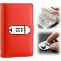 100 Envelope Savings Challenge Book with Password Lock, Red