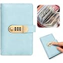 100 Envelope Savings Challenge Book, Savings Challenge Book with Lock，Blue