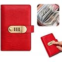 100 Envelope Savings Challenge Book, Savings Challenge Book with Lock，Red