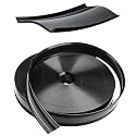 100 FT RV Trim Molding Insert, 1" Heavy Duty Weather Stripping Exterior Replacement, Rubber Vinyl Flexible Molding Trim, Waterproof Screw Cover for RV Camper Trailer Roof & Gutter, Black
