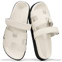 100% Genuine Leather Adjustable Slides for Women Flat Slip-On Sandals Women