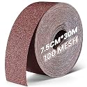 100 Grit Sandpaper Roll for Drum Sander, 3"x100 ft Emery Sand Paper