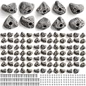 100 Large Rock Climbing Holds with Hardware for Rock Wall Grips Made in USA