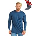 Merino.tech 100% Merino Wool Base Layer Mens - Long Sleeve Thermal Shirts