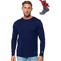 Merino.tech 100% Merino Wool Base Layer Mens - Long Sleeve Thermal Shirts