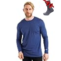 Merino.tech 100% Merino Wool Base Layer Mens - Long Sleeve Thermal Shirts