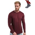 Merino.tech 100% Merino Wool Base Layer Mens - Long Sleeve Thermal Shirts