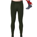 100% Merino Wool Base Layer Mens Pants - Thermal Underwear Long Johns