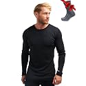 Merino.tech 100% Merino Wool Base Layer Mens - Long Sleeve Thermal Shirts