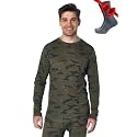 Merino.tech 100% Merino Wool Base Layer Mens - Long Sleeve Thermal Shirts